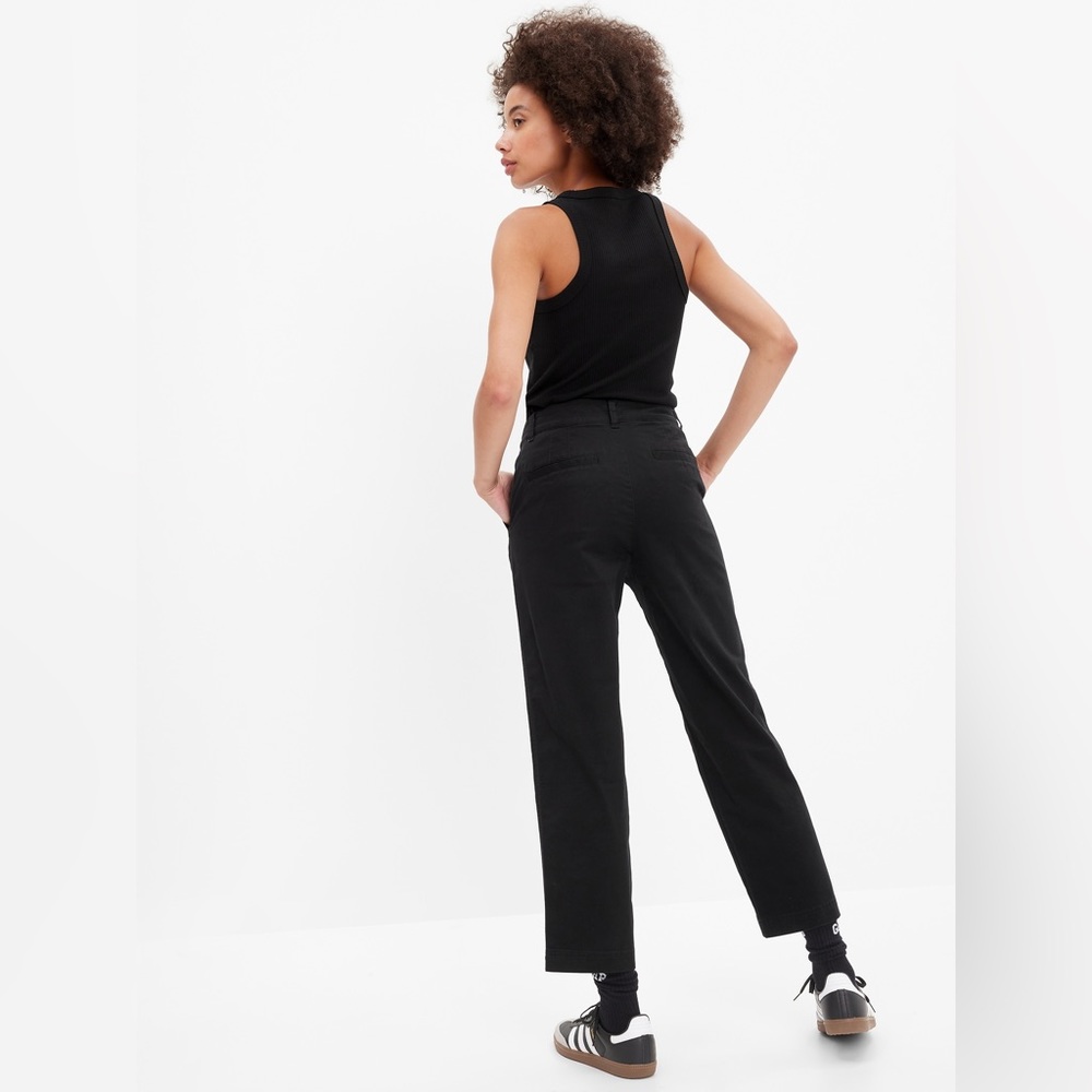 Relisted* Gap Girlfriend Chino 6 Slacks Pants Casual Straight Ankle Cropped - Picture 1 of 6